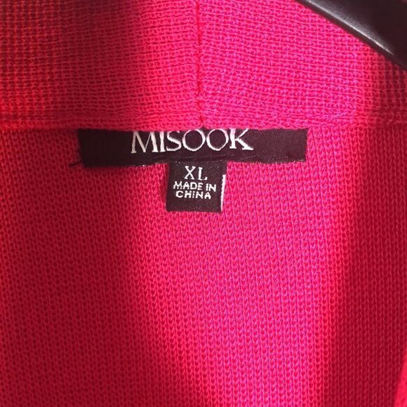 Misook hot pink cardigan sweater size XL - Picture 3 of 10